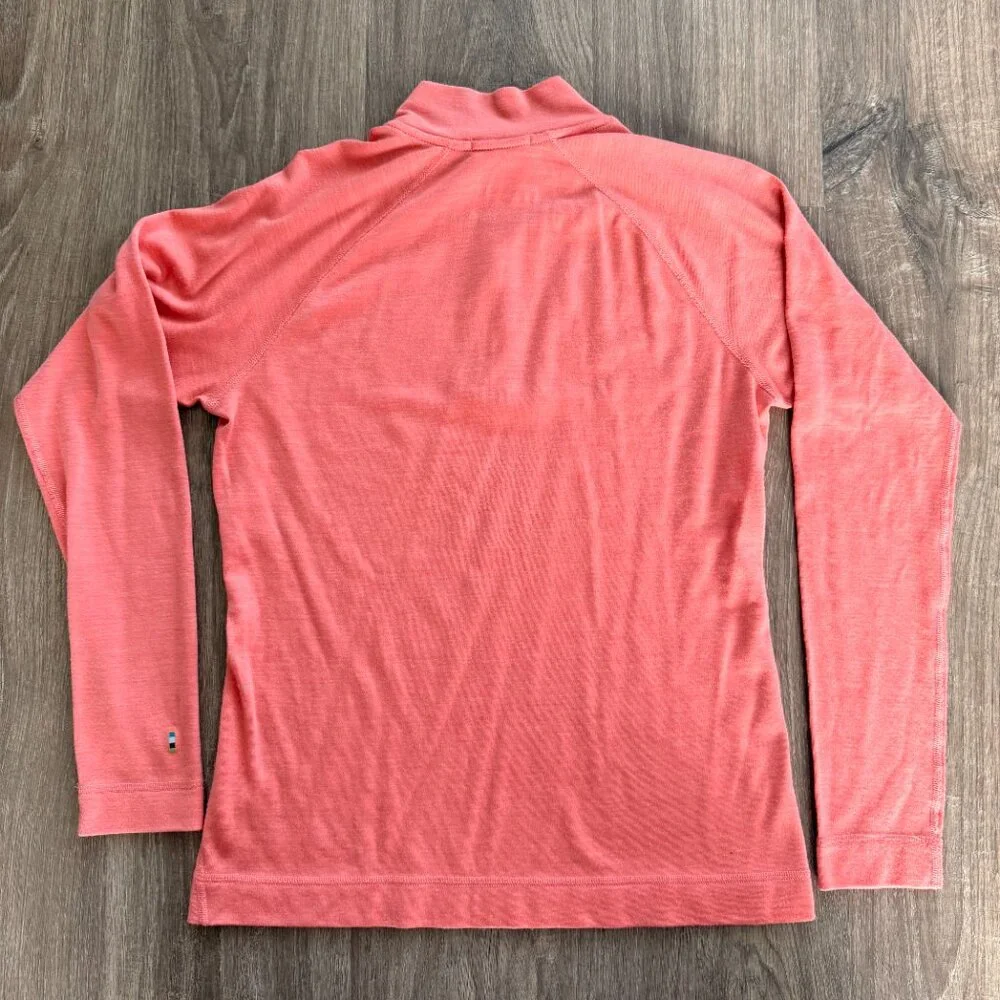 Smartwool Merino Base Layer 1/4 Zip - Orange / Size Large - Picture 4 of 10